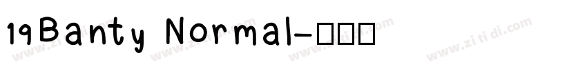 19Banty Normal字体转换